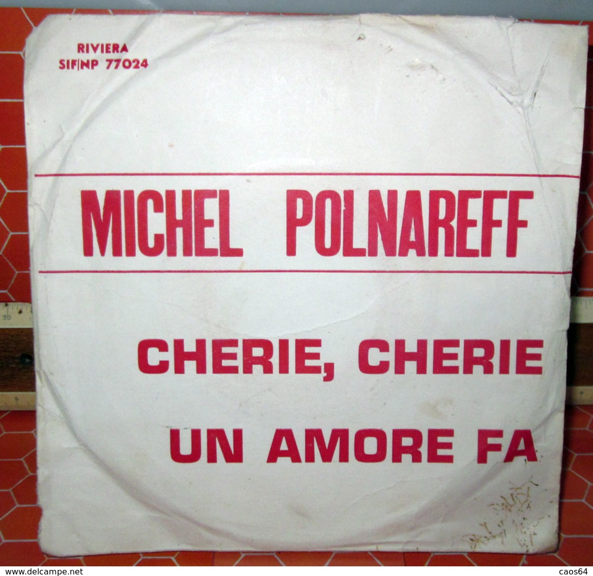 MICHEL POLNAREFF CHERIE, CHERIE  COVER NO VINYL 45 GIRI - 7" - Accessories & Sleeves