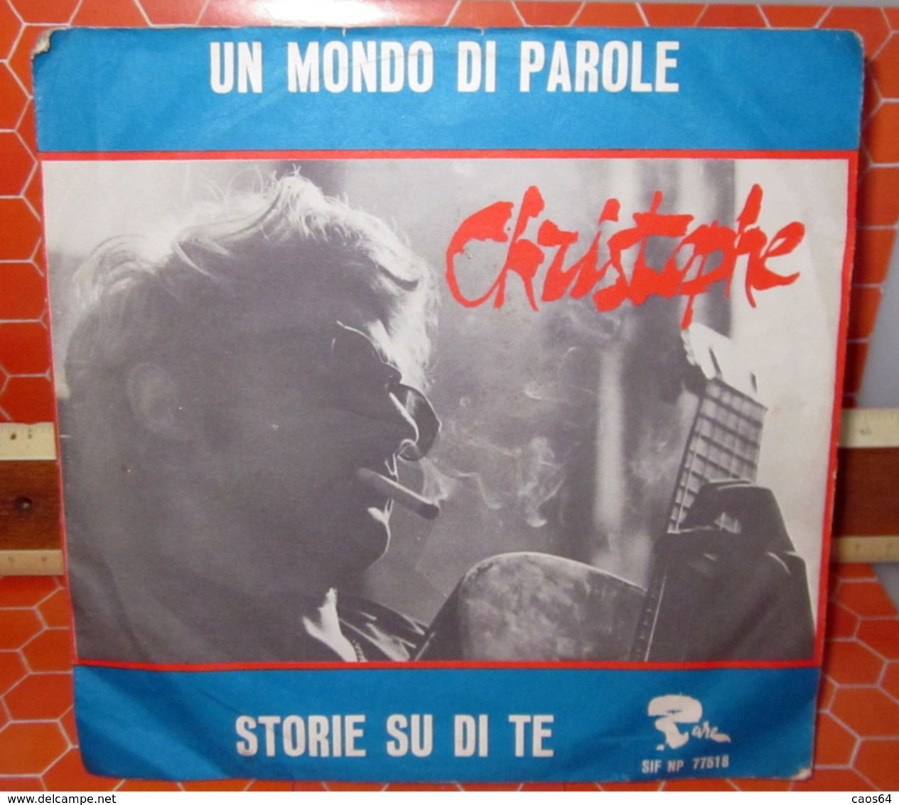 CHRISTOPHE UN MONDO DI PAROLE AUCUN VINYLE  COVER NO VINYL 45 GIRI - 7" - Accessori & Bustine