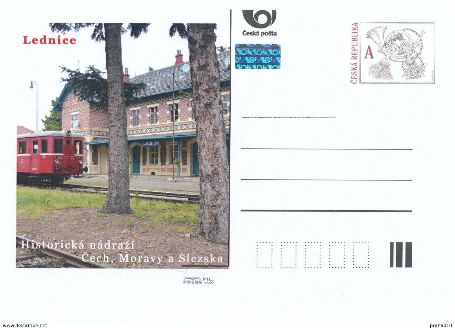 Rep. Ceca / Cart. Postali (Pre2015/48) Stazione Ferroviaria Storica In Boemia, Moravia E Slesia (1a Edizione) - Lednice - Fabbriche E Imprese