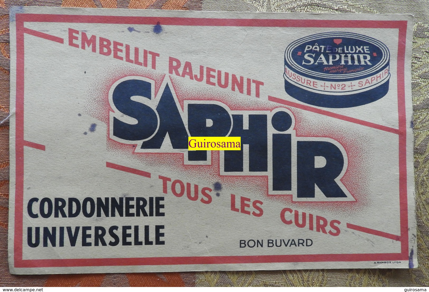 Buvard Saphir : Cordonnerie Universelle - Cire - Lyon - Chaussures