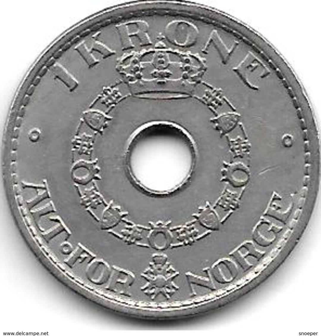 Norway 1 Kroner  1951   Km 385  Xf - Norvège