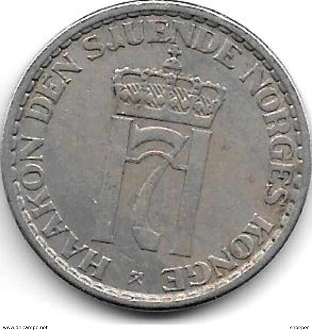 Norway 1 Kroner  1953   Km 397.2  Vf+ - Norvegia