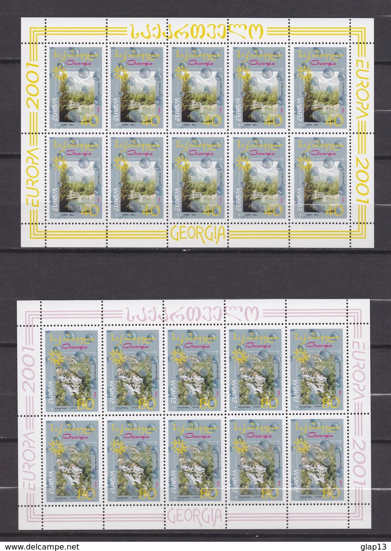 FEUILLE NEUVE** EUROPA 2001 TIMBRE N°294/95 - L'EAU RICHESSE NATURELLE - Géorgie