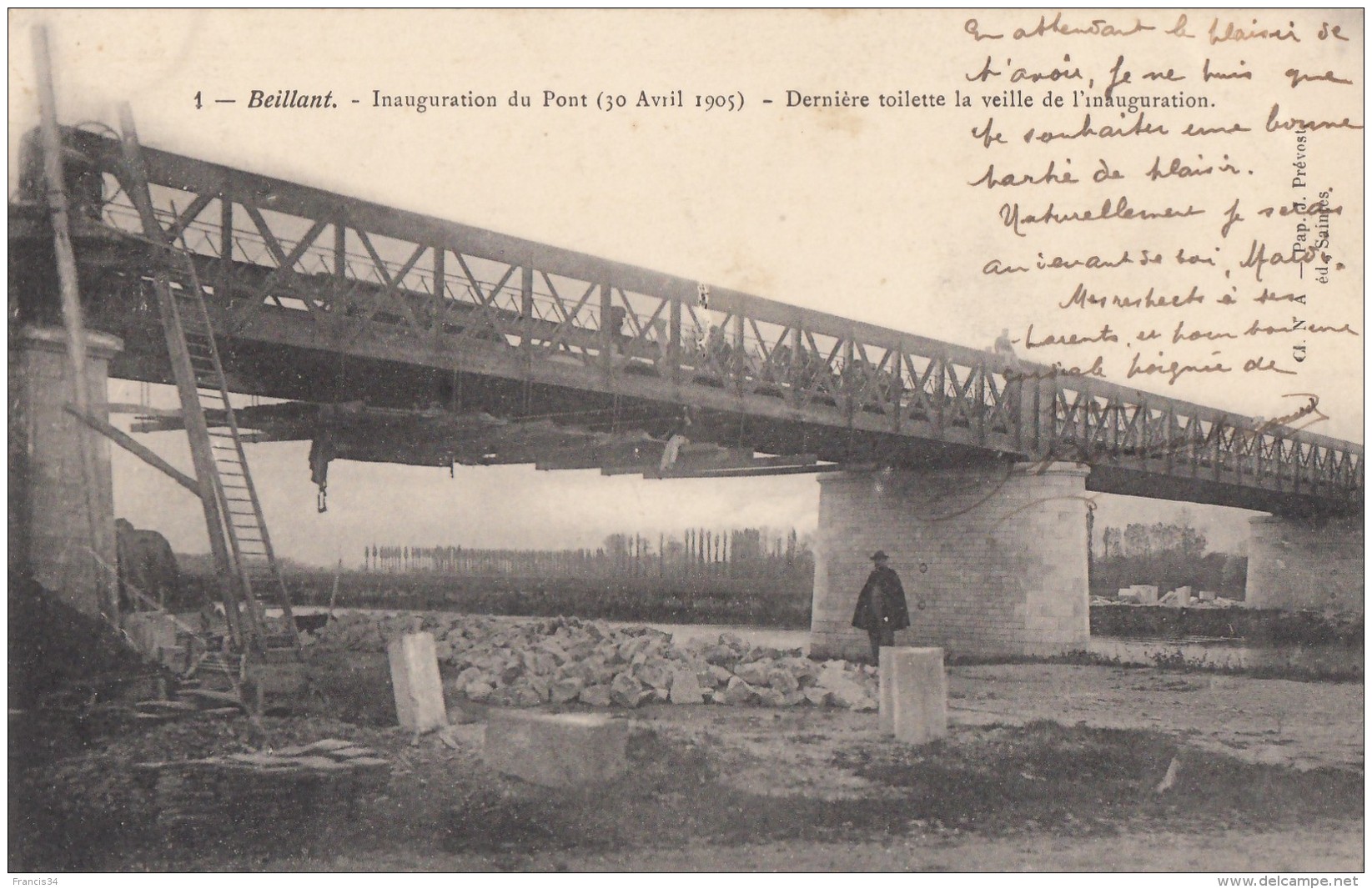 CPA - Beillant - Inauguration Du Pont ( 30 Avril 1905 ) - Dernière Toilette La Veille De L'inauguration - Sonstige & Ohne Zuordnung