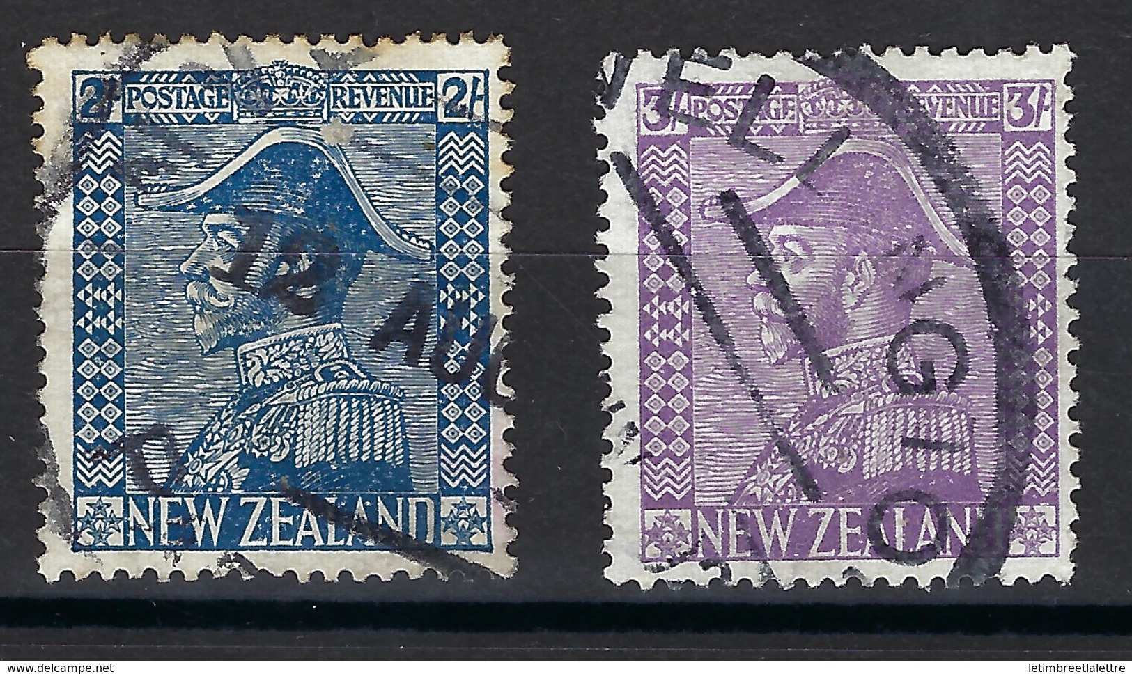 Nouvelle Zélande - Dominion - N° 184a à 185a - Oblitéré - Oblitérés