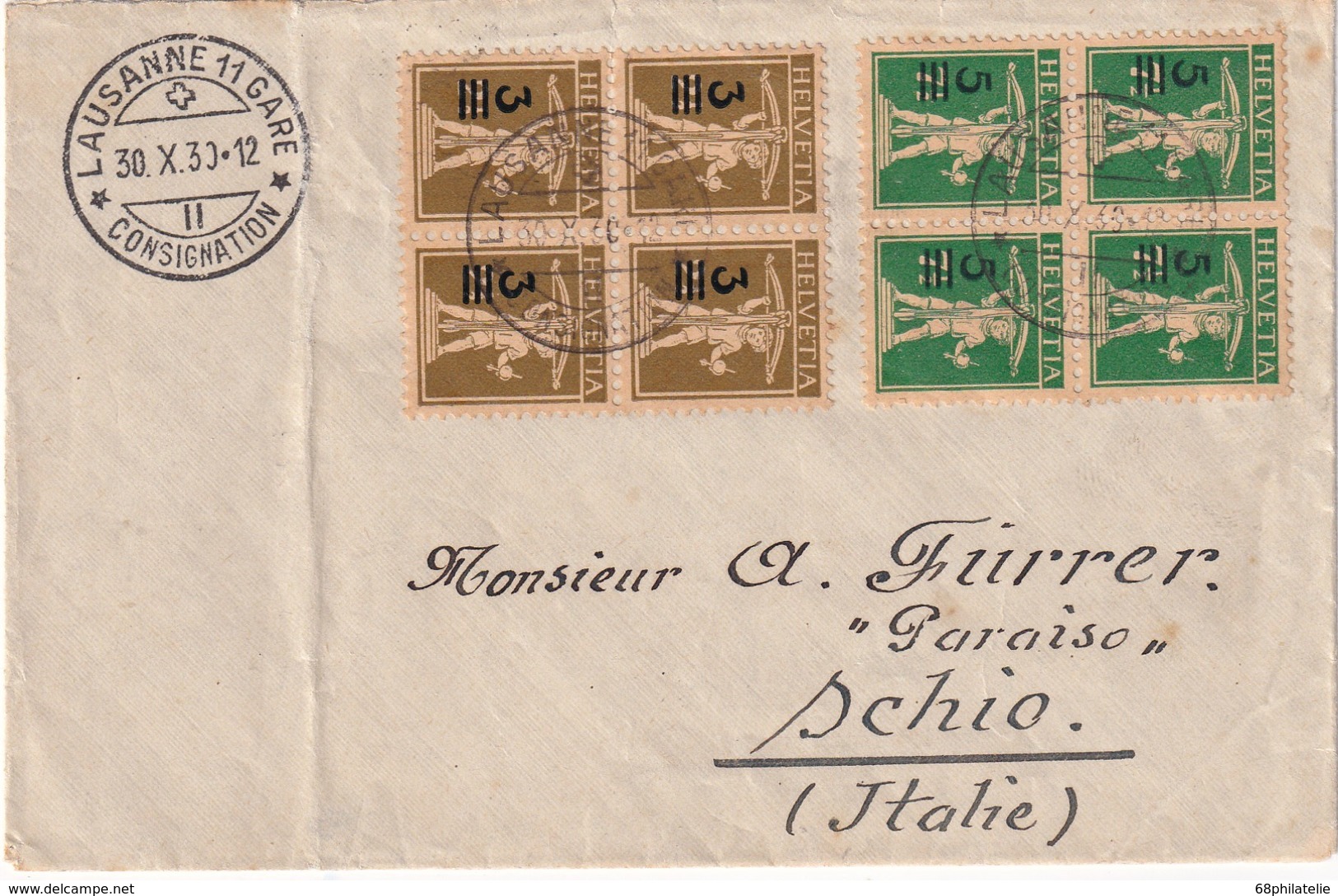 SUISSE 1930 LETTRE DE LAUSANNE - Briefe U. Dokumente