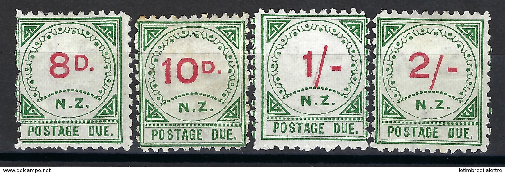 Nouvelle Zélande - Taxe - N° 8 à 11 * - Neuf Avec Charnière - RARE - Postage Due