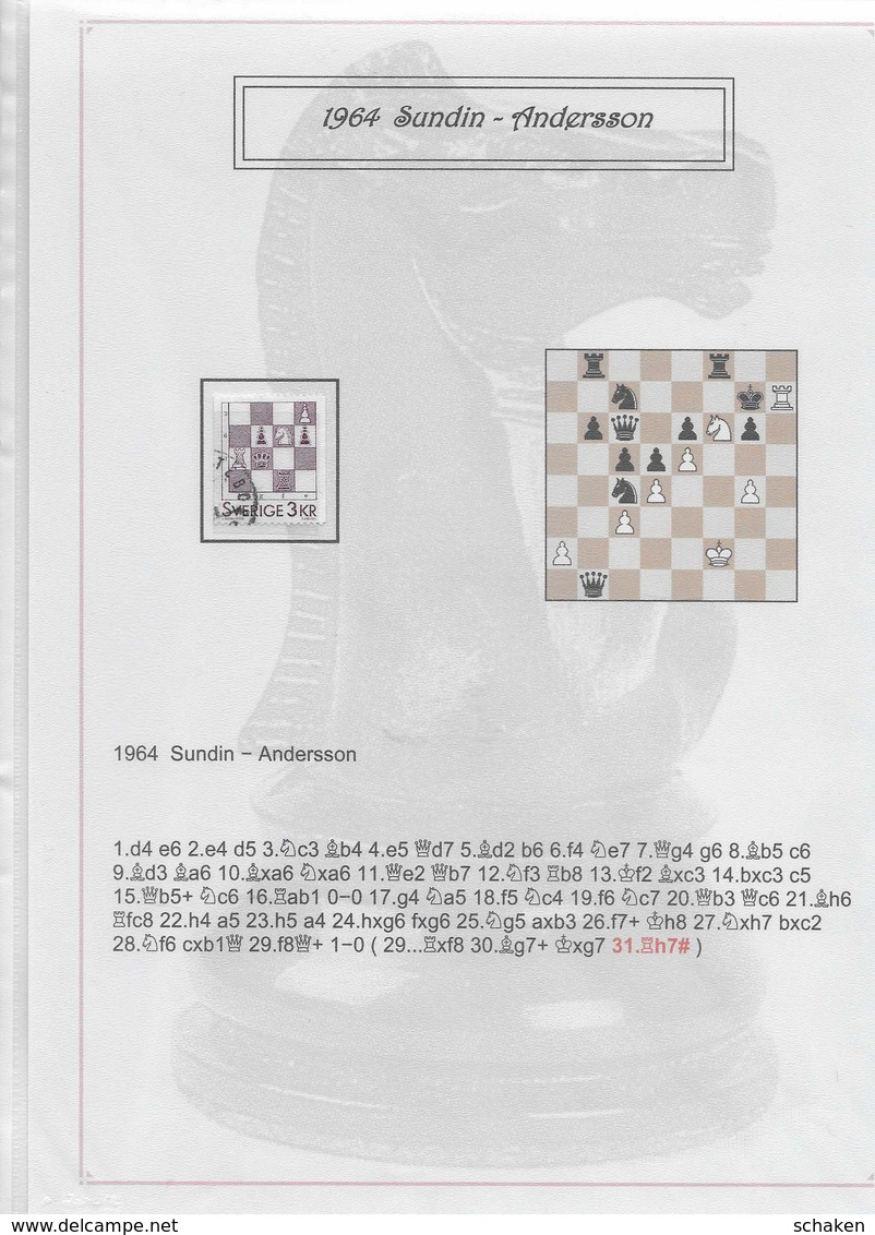 Sverige Sweden Zweden; Nice Chess Collection All On Scans; Schach Echecs - Collections