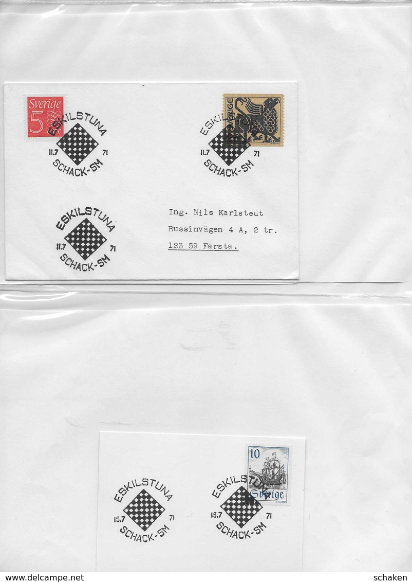 Sverige Sweden Zweden; Nice chess collection all on scans; Schach echecs