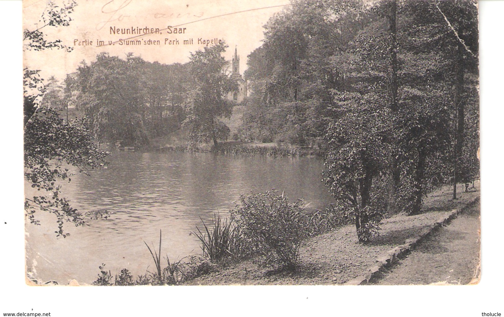 Allemagne-Neunkirchen (Saar-Sarre)-1918-Partie Im V. Stumm'schen Park Mit Kapelle - Kreis Neunkirchen