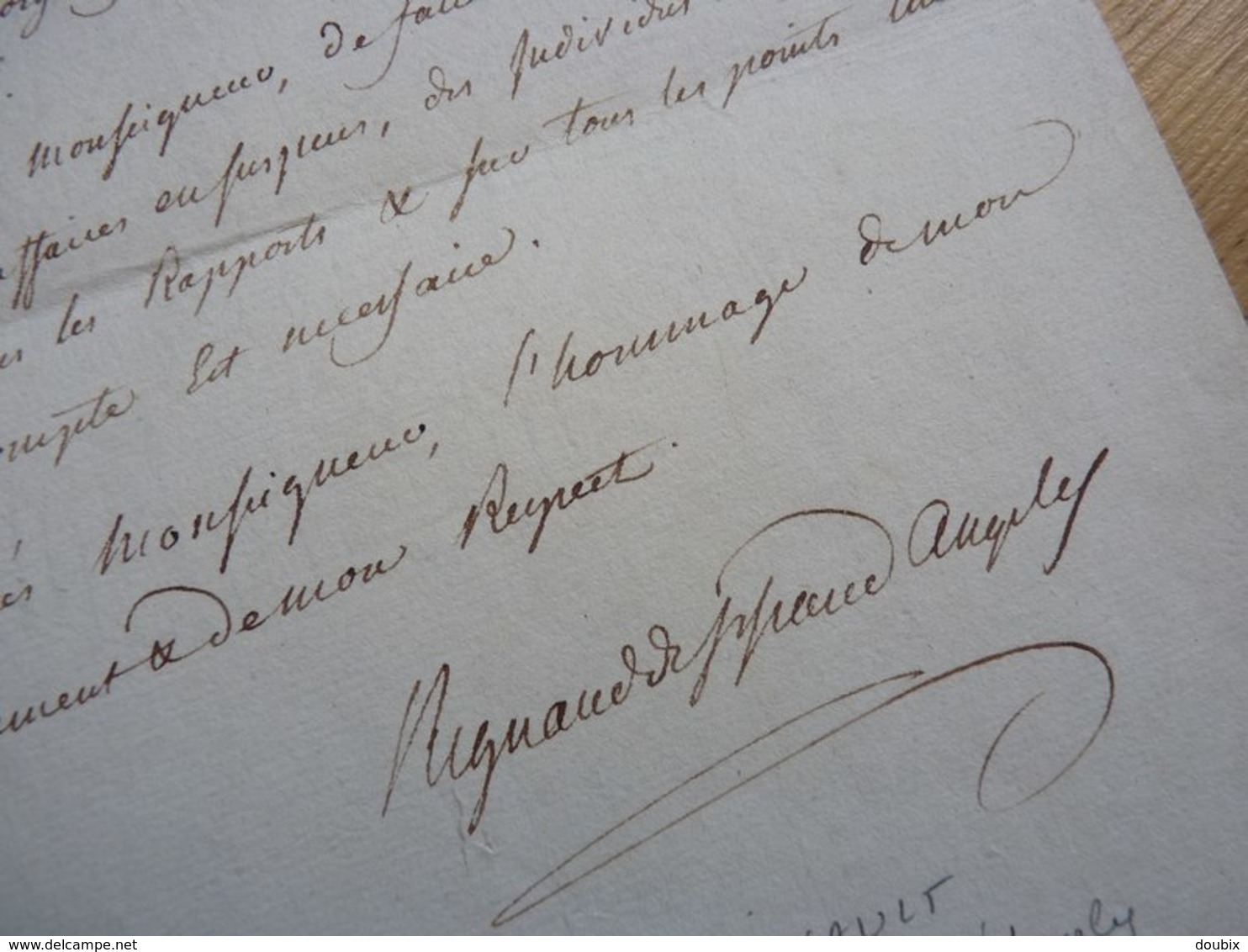 Michel REGNAUD De SAINT-JEAN D’ANGÉLY (1760-1819) Ministre BONAPARTE. Académie Française. AUTOGRAPHE - Autres & Non Classés