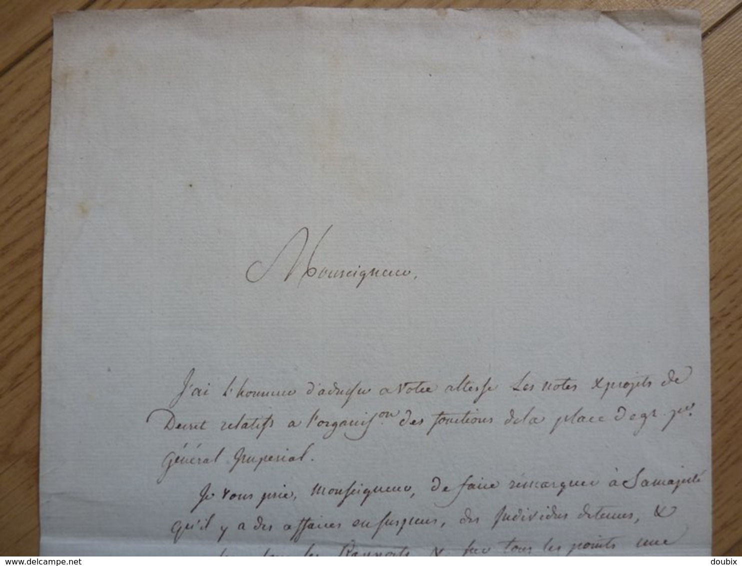 Michel REGNAUD De SAINT-JEAN D’ANGÉLY (1760-1819) Ministre BONAPARTE. Académie Française. AUTOGRAPHE - Autres & Non Classés