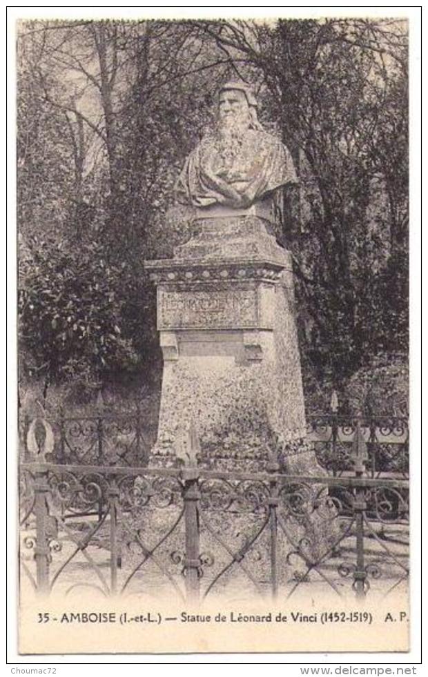 (37) 839, Amboise, AP 35, Statue De Léonard De Vinci, D'un Carnet - Amboise