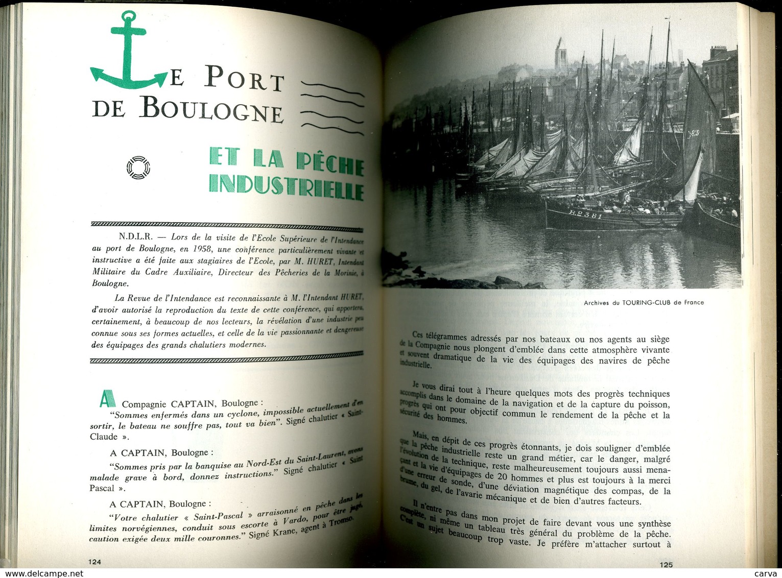 Revue De L' Intendance Militaire Numéro 49 1959 Le Port De Boulogne - Tourisme & Régions