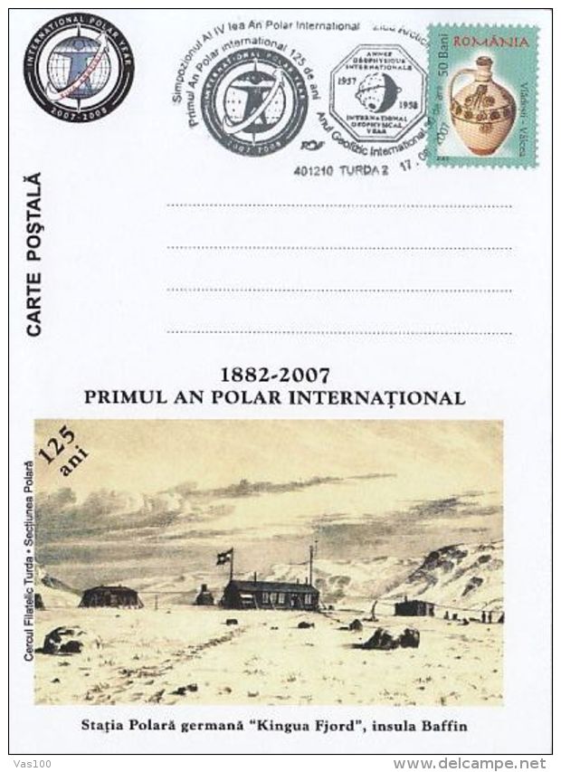 INTERNATIONAL POLAR YEAR, KINGUA FJORD ARCTIC STATION, SPECIAL POSTCARD, 2007, ROMANIA - Internationales Polarjahr