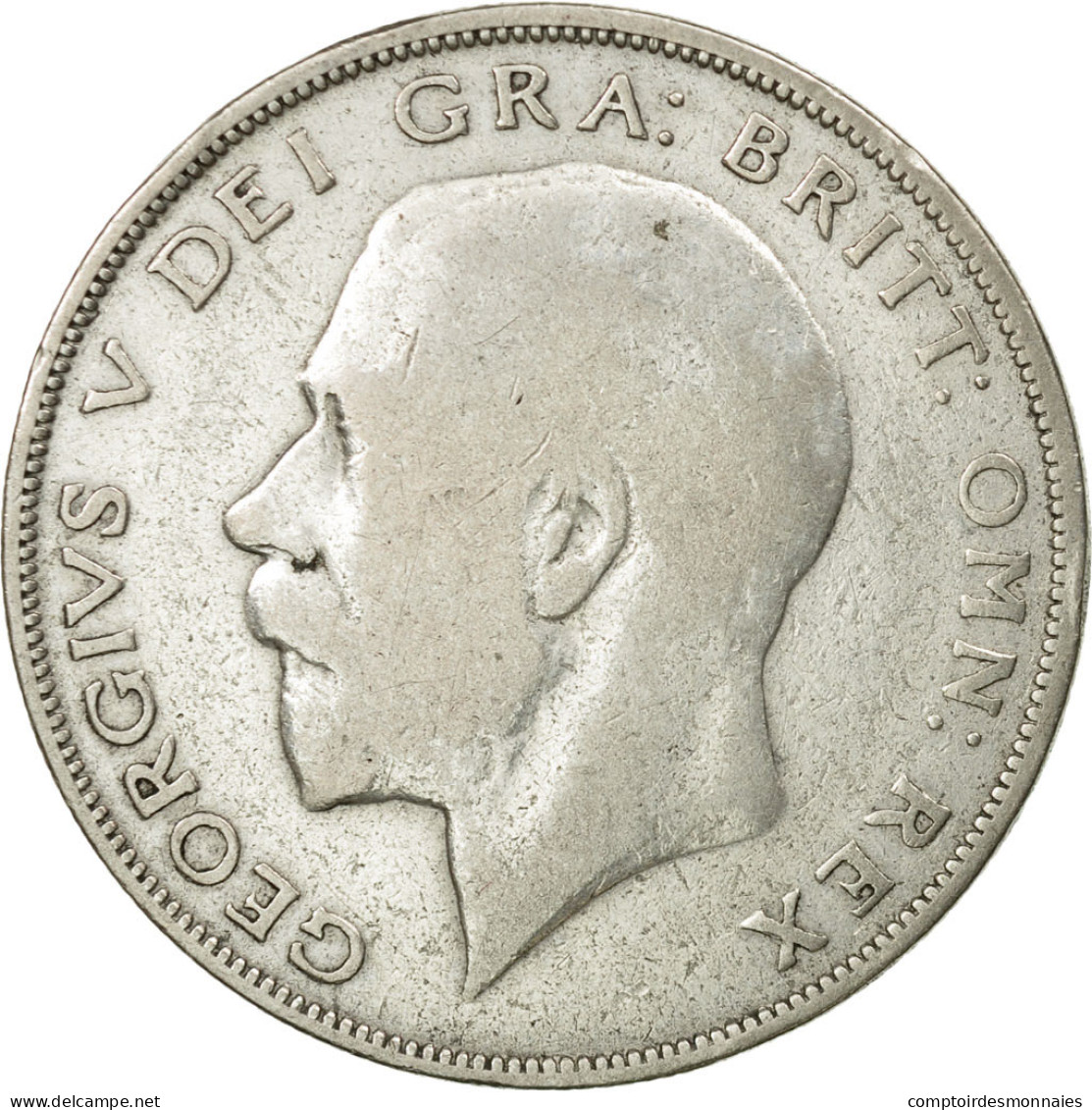 Monnaie, Grande-Bretagne, George V, 1/2 Crown, 1923, TB+, Argent, KM:818.2 - K. 1/2 Crown