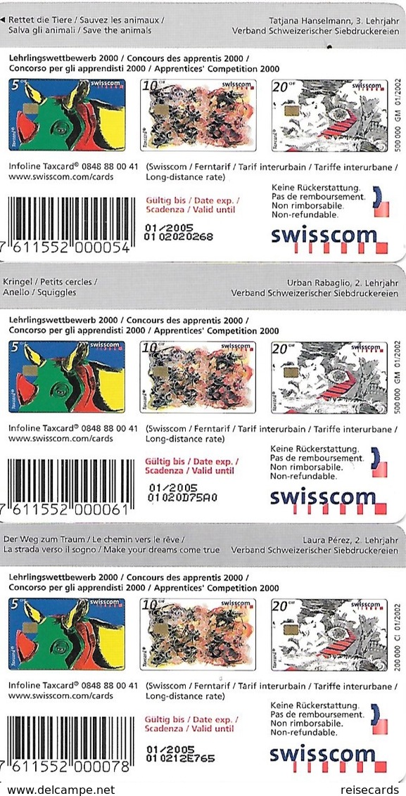 Switzerland: Swisscom CP115-117 Lehrlingswettbewerb 2000 - Schweiz