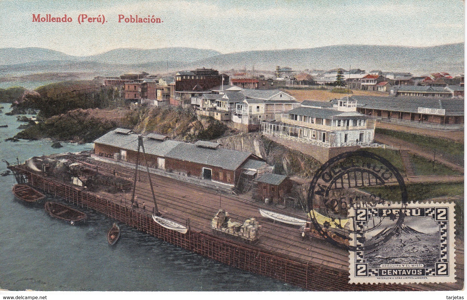POSTAL DE LA POBLACION DE MOLLENDO DEL AÑO 1934 (PERU) (E.POLACH SCHNEIDER) - Peru