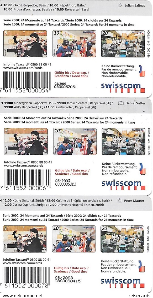 Swisscom: CP76-78 24 Momente Auf 24 Taxcards, 10 -12.00 Uhr - Schweiz