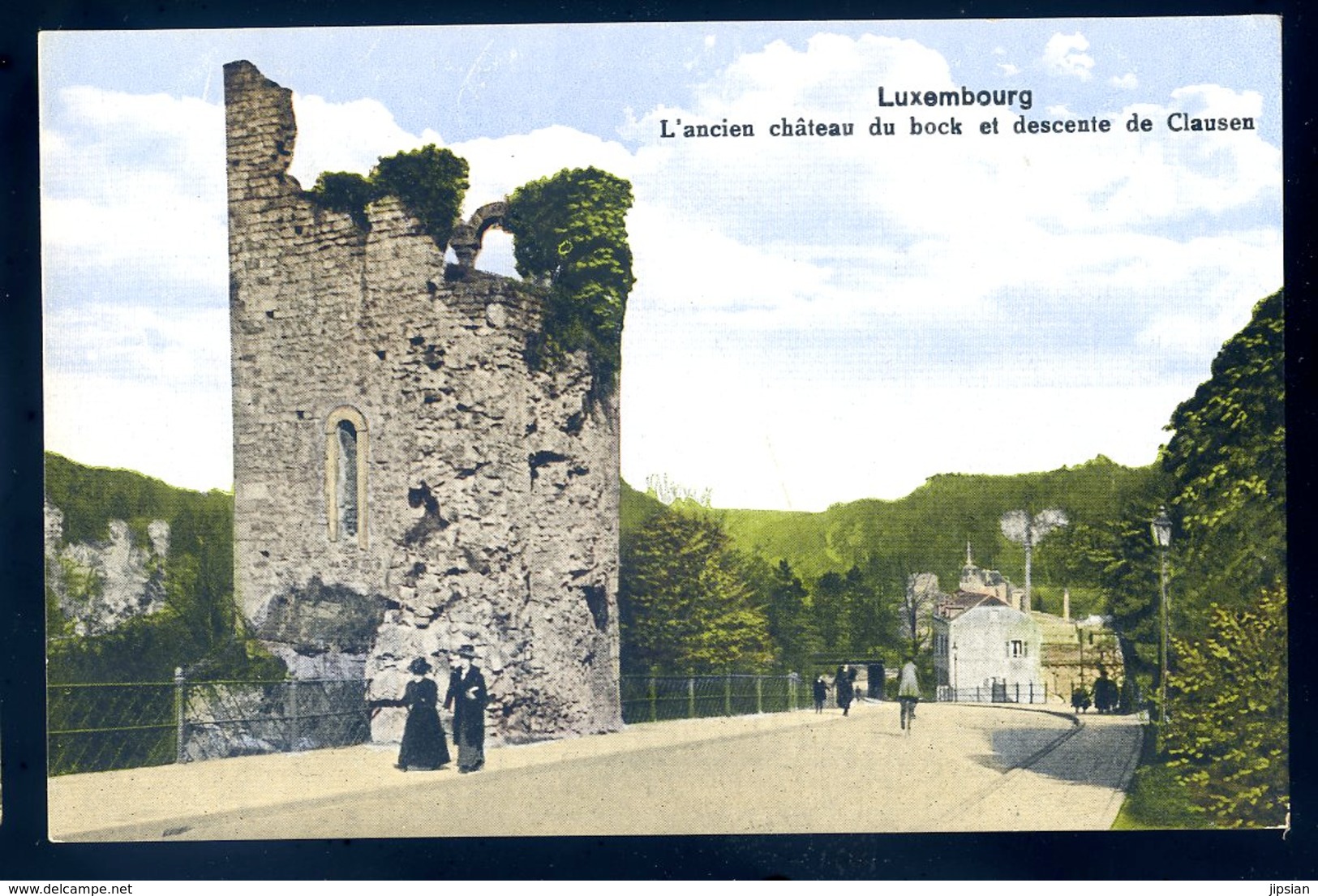 Cpa Du Luxembourg Ancien Château Du Bock Et Descente De Clausen    SEPT18-14 - Luxembourg - Ville