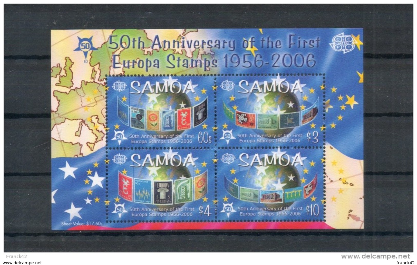 Samoa. 50e Anniversaire émission Europa. Bloc - Samoa