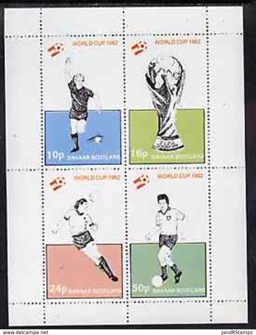 Davaar Island 1982 Football World Cup Perf Sheetlet Containing Set Of 4 Values U/m SPORT - Local Issues