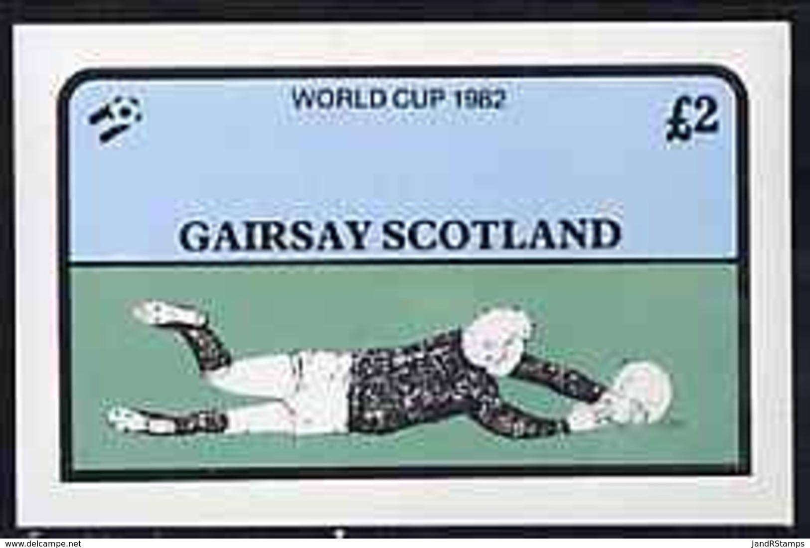 Gairsay 1982 Football World Cup Imperf Deluxe Sheet ( �2 Value) U/m SPORT - Local Issues