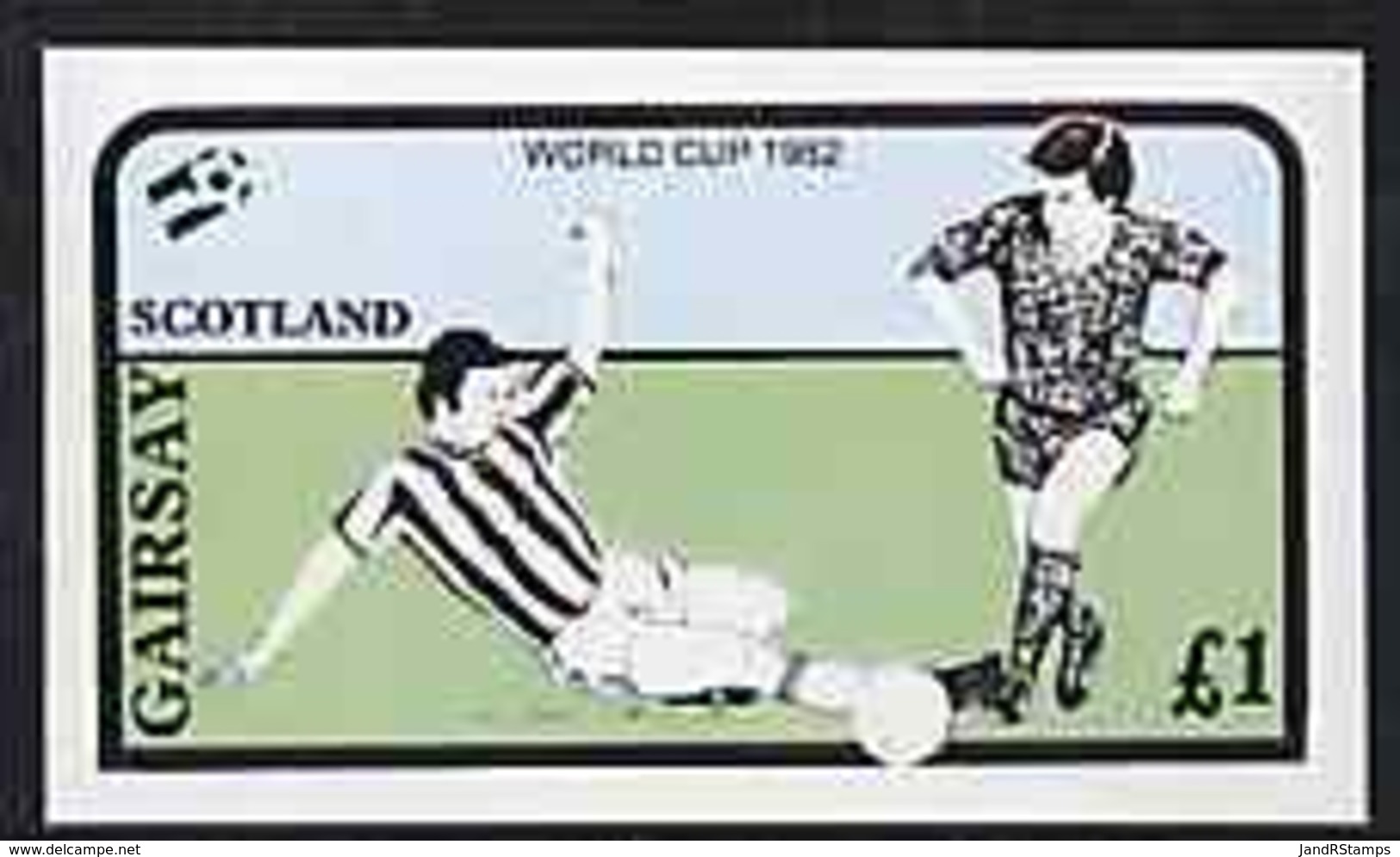 Gairsay 1982 Football World Cup Imperf Souvenir Sheet ( �1 Value) U/m SPORT - Local Issues