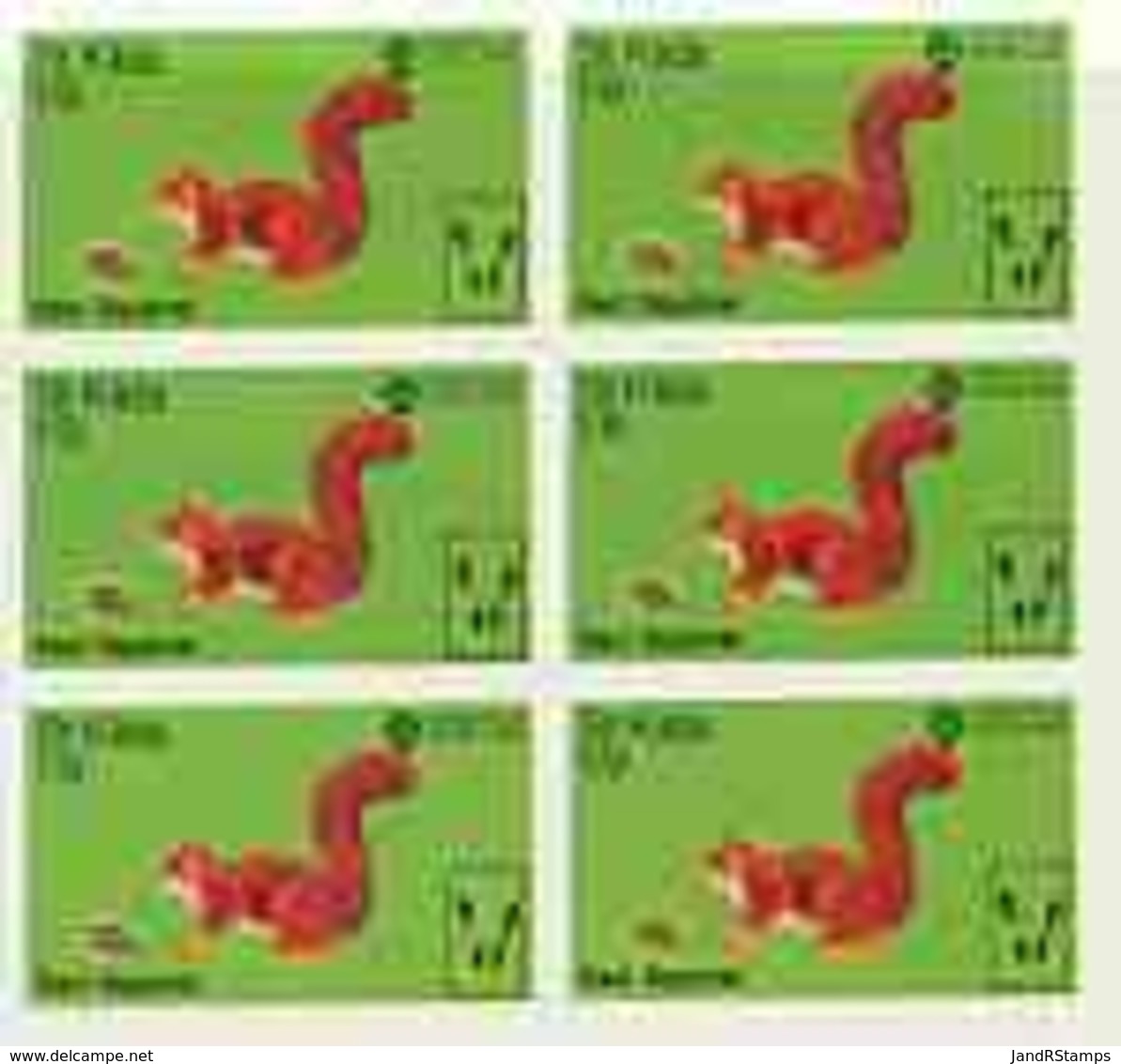 St Kilda 1970 Red Squirrel 1s9d Complete Imperf Sheetlet Of 6 (from Wildlife Set) U/m ANIMALS - Local Issues