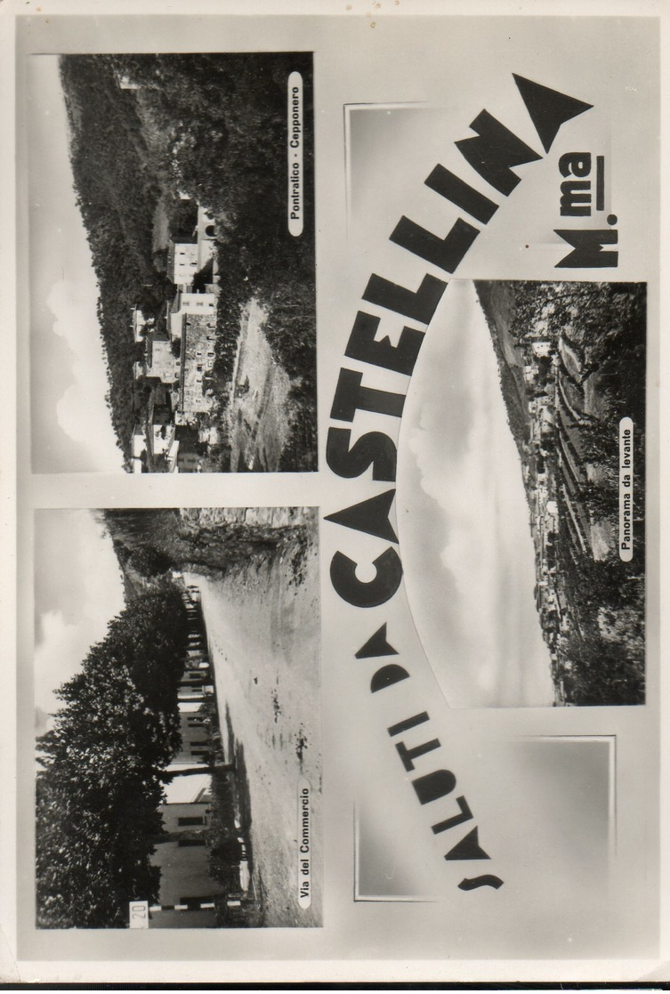Cartolina Viaggiata Anni '50, Lucida, Raffigurante Castellina Marittima (PI) - 3 Vedute D162 - Altri & Non Classificati