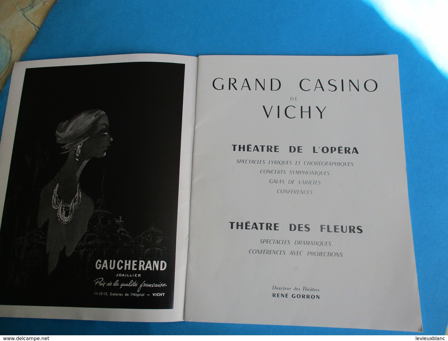 Théâtre Des Fleurs/Grand Casino De VICHY/Saison Artistique/R Lamoureux,B Brunoy,M Sologne,J Poiret, Etc/ 1957    PROG178 - Programma's