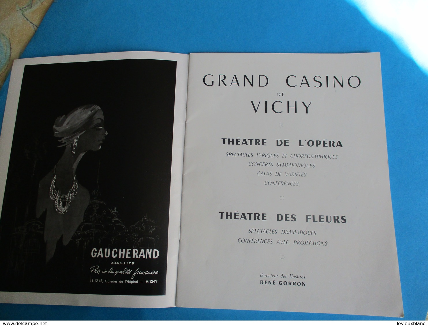 Théâtre Des Fleurs/Grand Casino De VICHY/Saison Artistique/R Lamoureux,B Brunoy,M Sologne,J Poiret, Etc/ 1957    PROG178 - Programmes