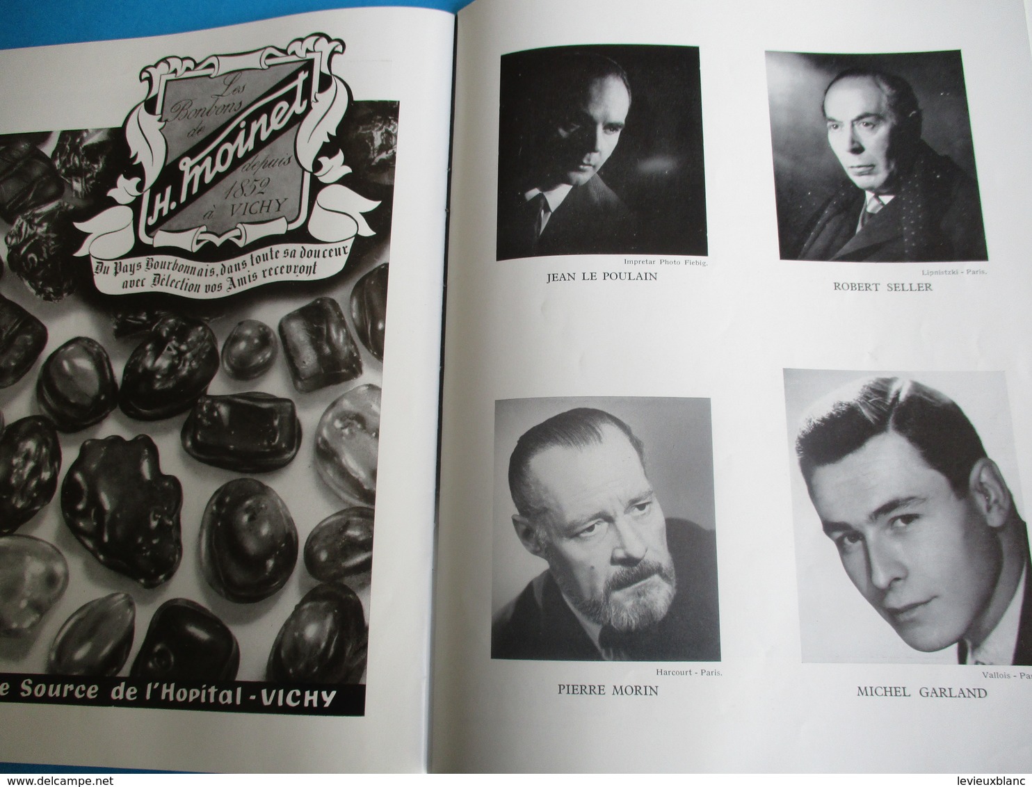 Théâtre des Fleurs/Grand Casino de VICHY/Saison artistique/R Lamoureux,B Brunoy,M Sologne,J Poiret, etc/ 1957    PROG178