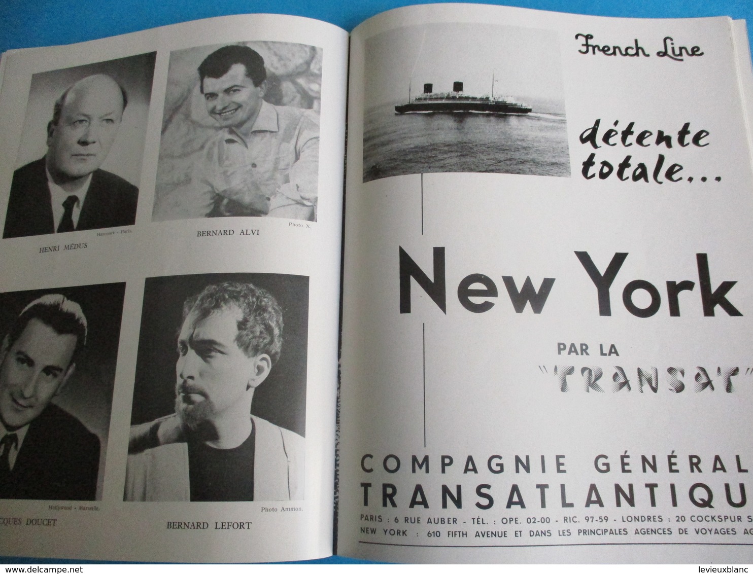 Théâtre des Fleurs/Grand Casino de VICHY/Saison artistique/L Daydé, J Rhodes, R Massard,M Lafon, etc/ 1959    PROG179