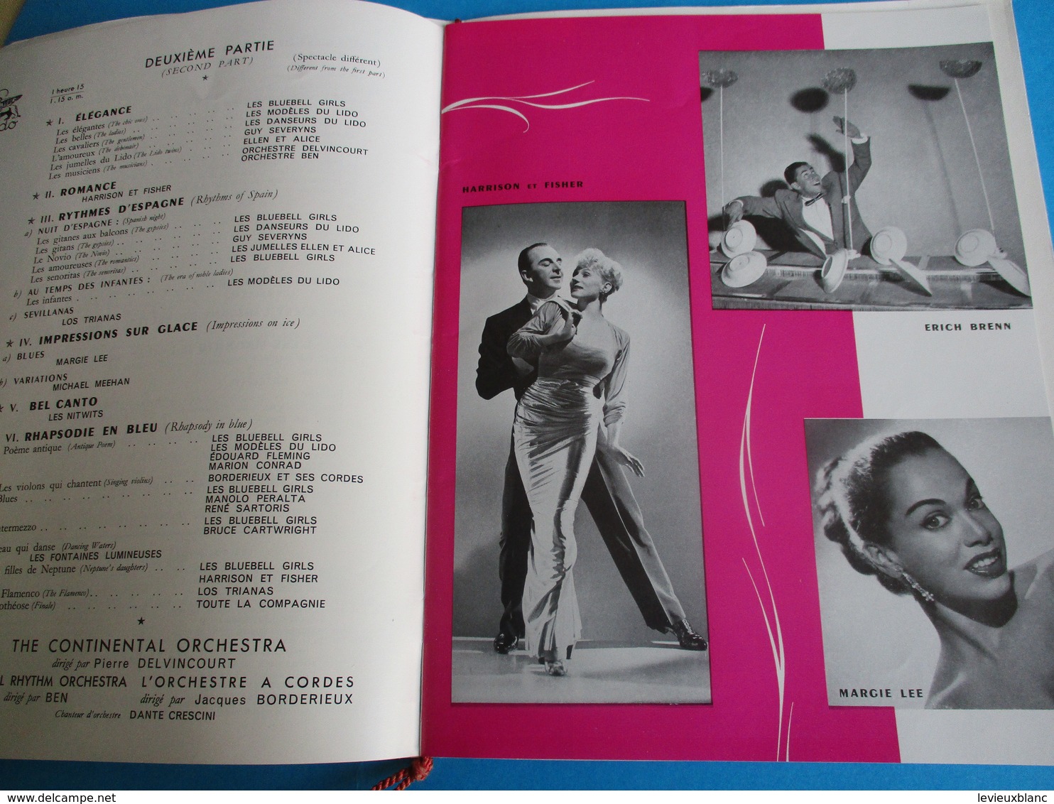 Cabaret/LIDO/Le Plus Célèbre  Cabaret Du Monde/Champs Elysées/Paris/ P LOUIS-GUERIN/Les Bluebell Girls/ 1956    PROG180 - Programmi