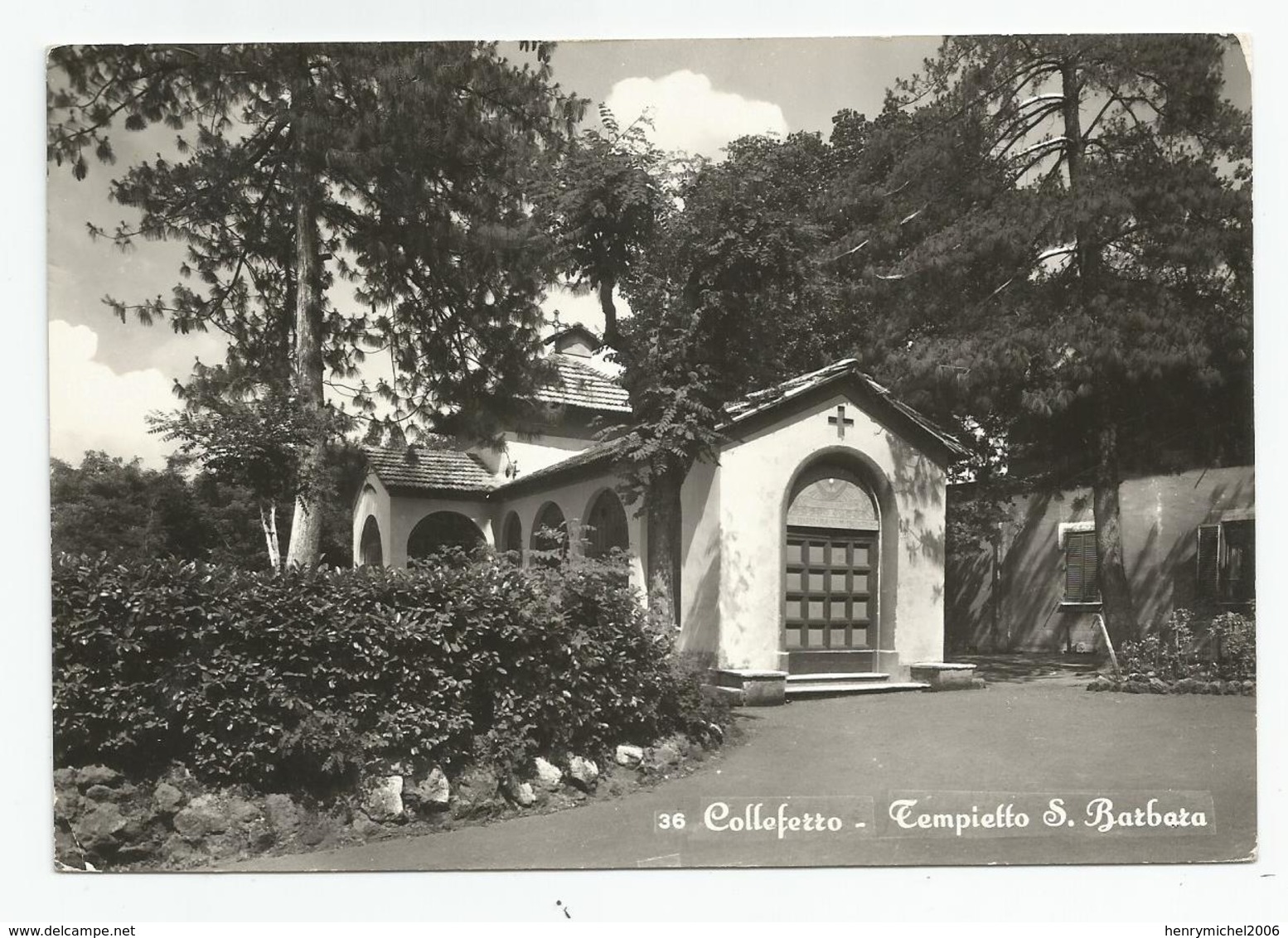 Italie Italia Italy - Roma - Colleferro Tempietto S. Barbara 1955 - Autres Monuments, édifices