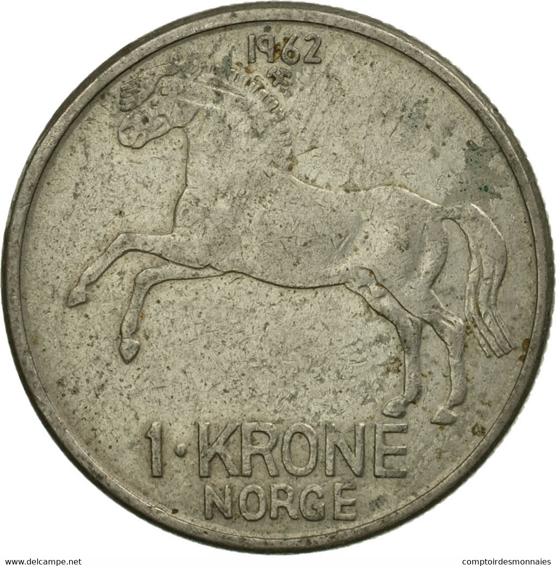 Monnaie, Norvège, Olav V, Krone, 1962, TB+, Copper-nickel, KM:409 - Norvège