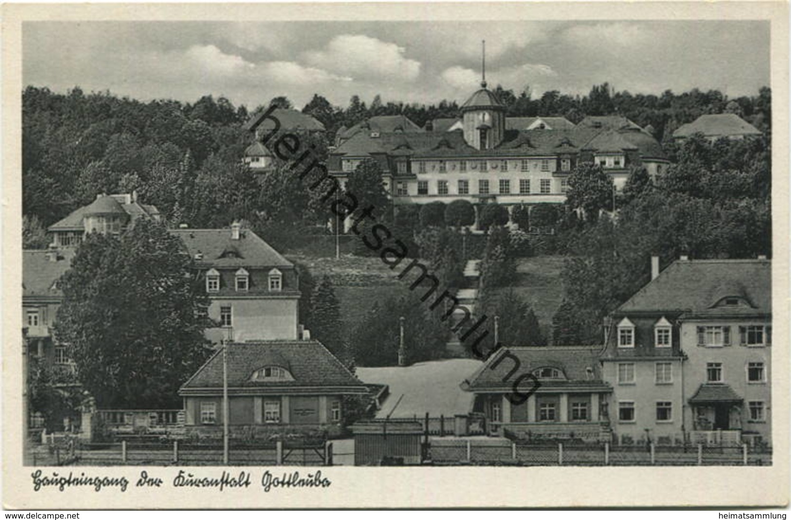 Haupteingang Der Kuranstalt Gottleuba - Verlag A. U. R. Adam Dresden - Bad Gottleuba-Berggiesshuebel