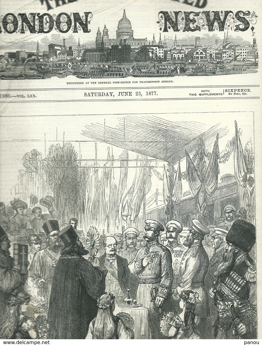 THE ILLUSTRATED LONDON NEWS N.1980 JUNE 23, 1877. ENGRAVINGS RUSSIAN TURKISH WAR TURKEY ROUMANIA ROMANIA - Other & Unclassified