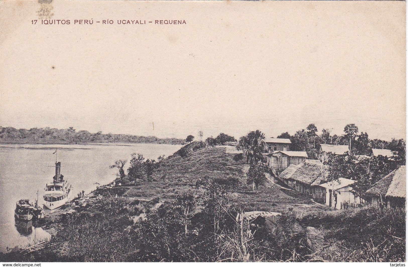 POSTAL DE IQUITOS DEL RIO UCAYALI - REQUENA (PERU) (LIRA Y GIL) - Perú