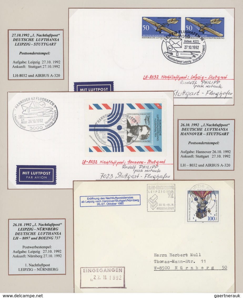 Nachlässe: 1924 - 2012 (ca) Posten Mit Eindrucksvoller Ausstellungssammlung "Befördert Mit Nachtluft - Lots & Kiloware (mixtures) - Min. 1000 Stamps