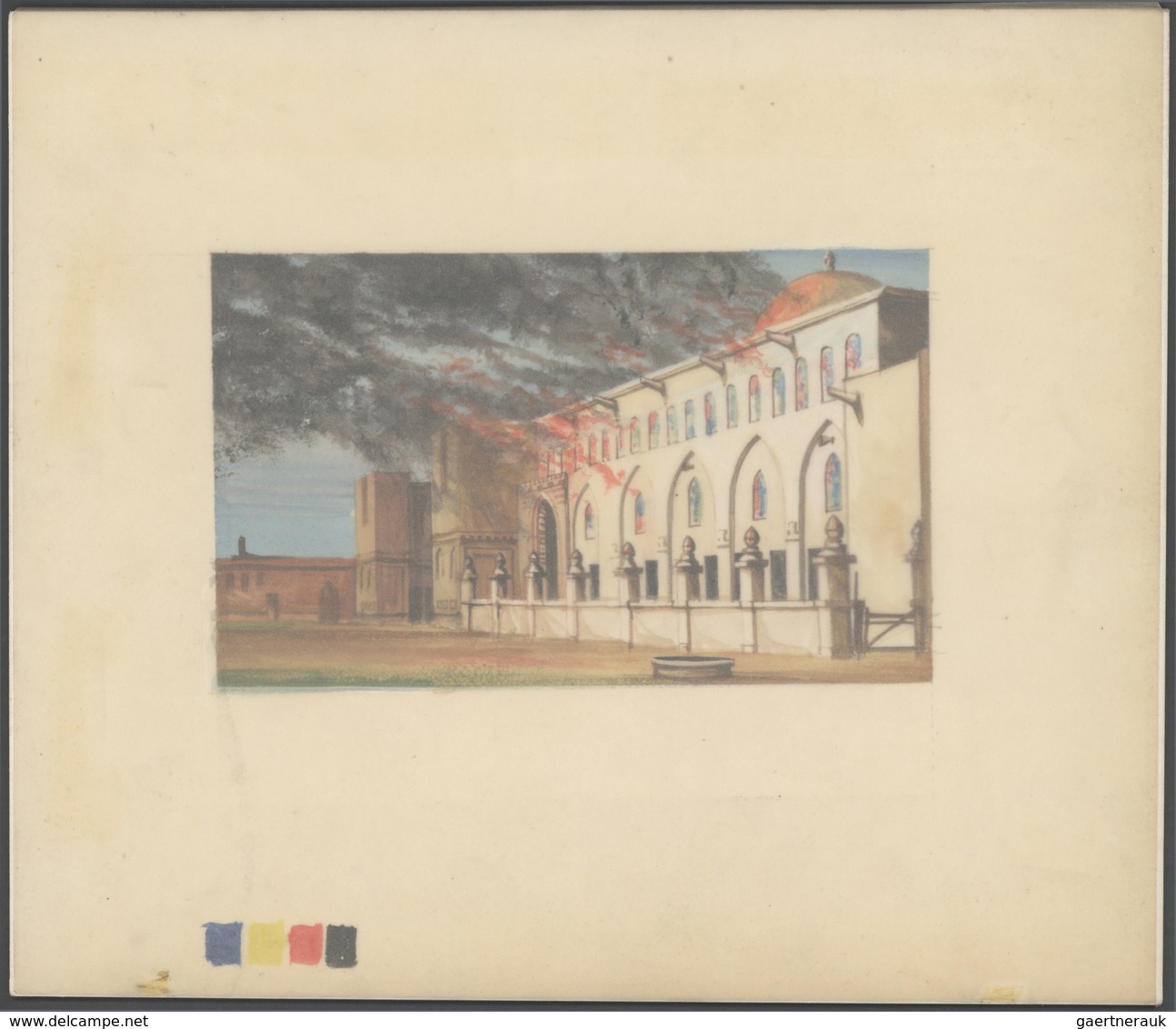 Jemen - Königreich: 1970s, (+ Egypt). Collection Of 16 Artist's Drawings Showing Some Buildings Belo - Jemen