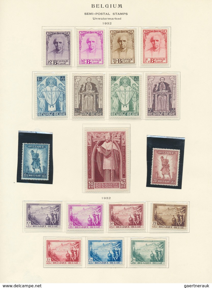 Belgien: 1932, Lot Of Three Better Mint Sets: Kardinal Mercier, Infantry Monument, Tuberculosis Figh - Autres & Non Classés