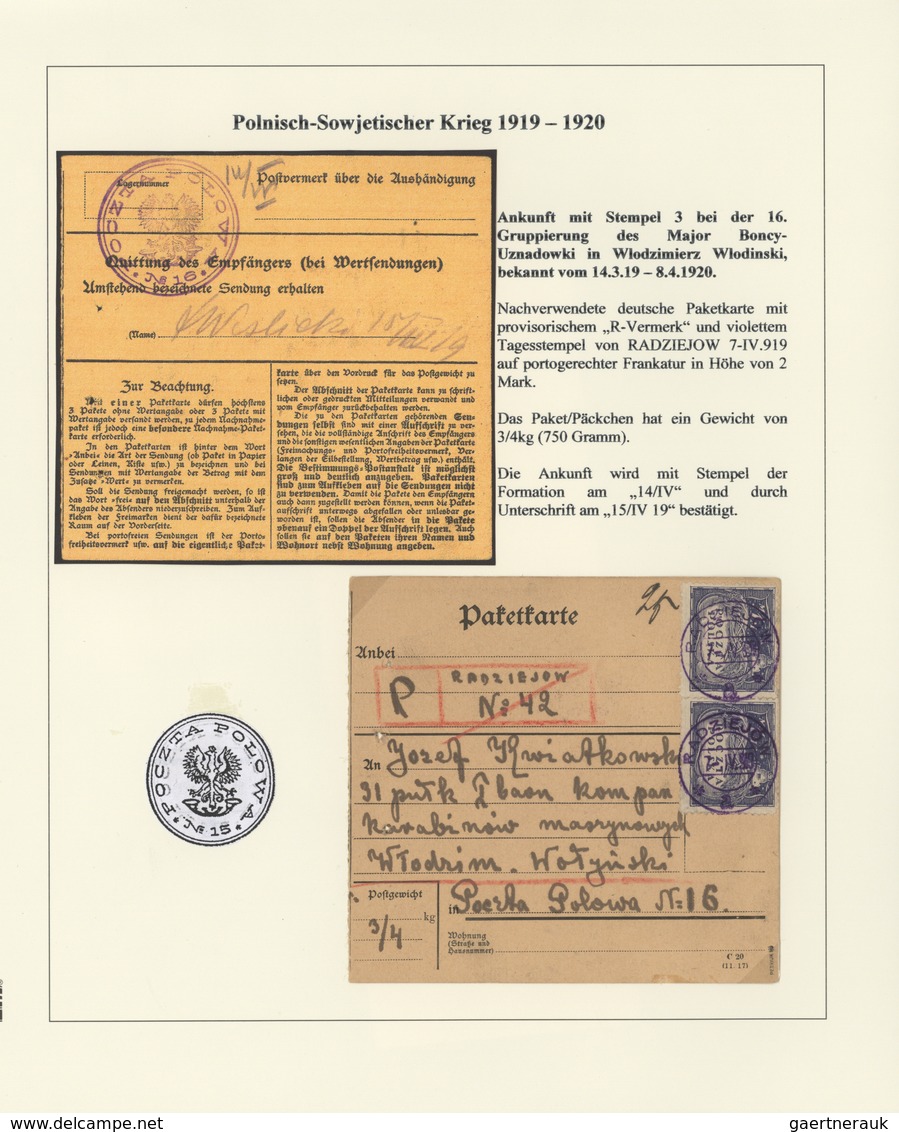 Polen - Besonderheiten: 1918/1924, Collection Of 44 Covers/cards Relating To The 1918/1919 POLISH-UK - Other & Unclassified