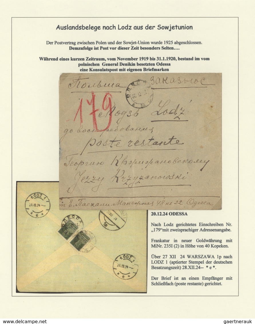 Polen - Besonderheiten: 1918/1924, Collection Of 44 Covers/cards Relating To The 1918/1919 POLISH-UK - Otros & Sin Clasificación
