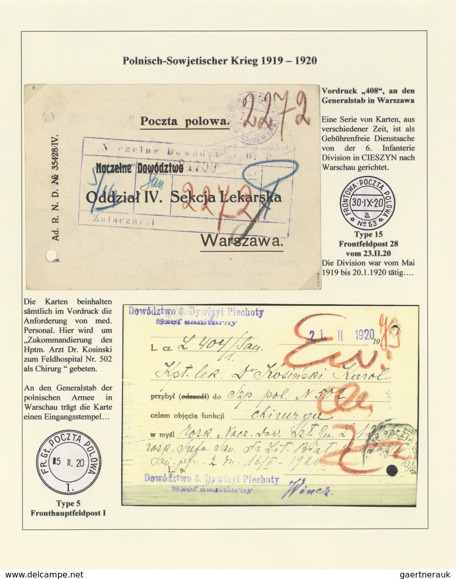 Polen - Besonderheiten: 1918/1924, collection of 44 covers/cards relating to the 1918/1919 POLISH-UK