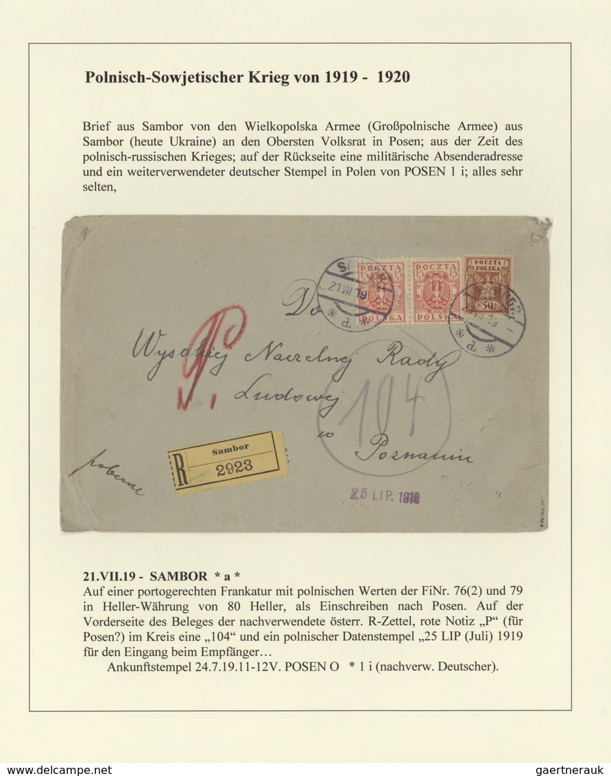 Polen - Besonderheiten: 1918/1924, collection of 44 covers/cards relating to the 1918/1919 POLISH-UK