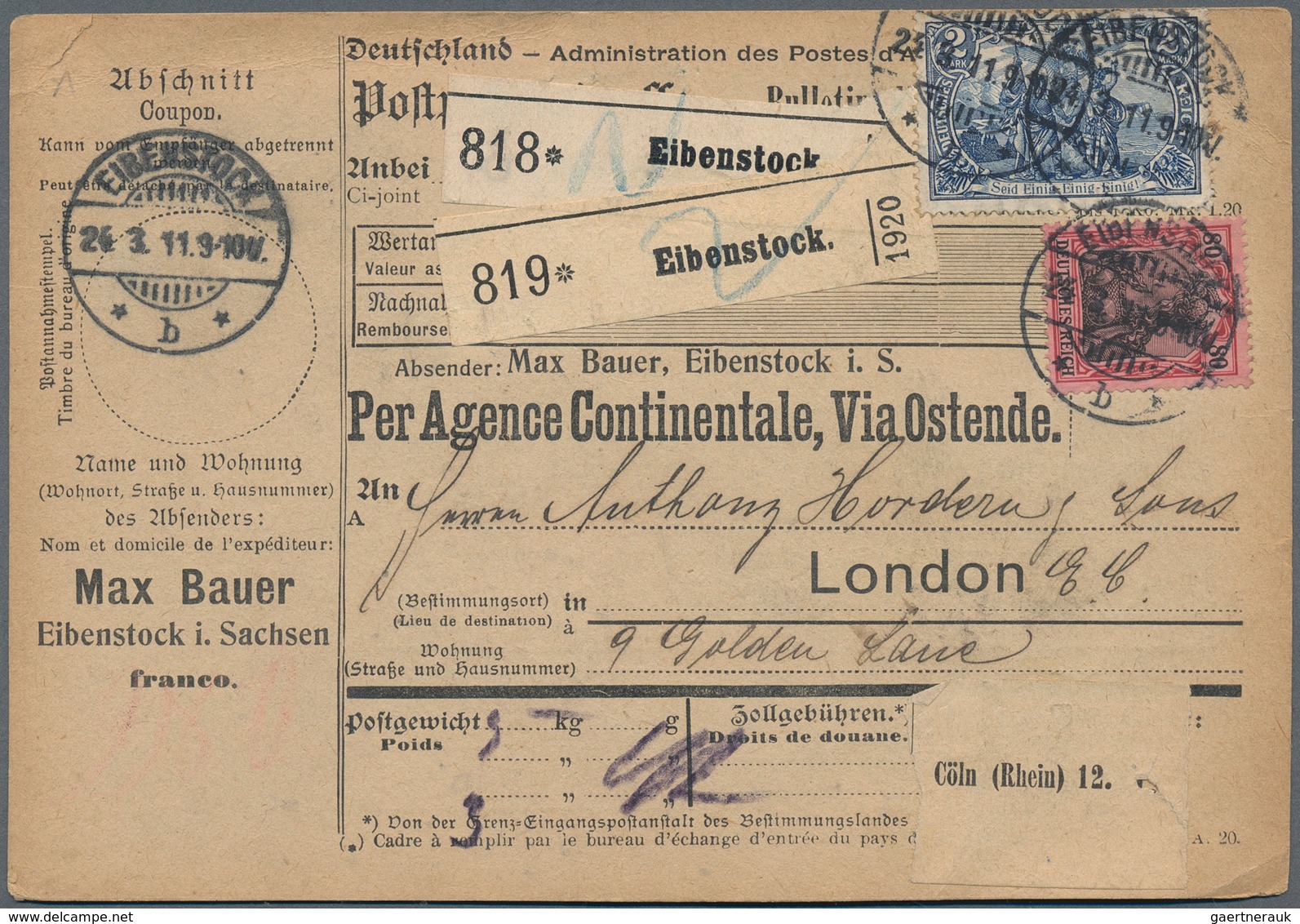 Deutschland: 1850/1960 (ca.), vielseitiger Bestand von ca. 530 Briefen, Karten und Ganzsachen, dabei
