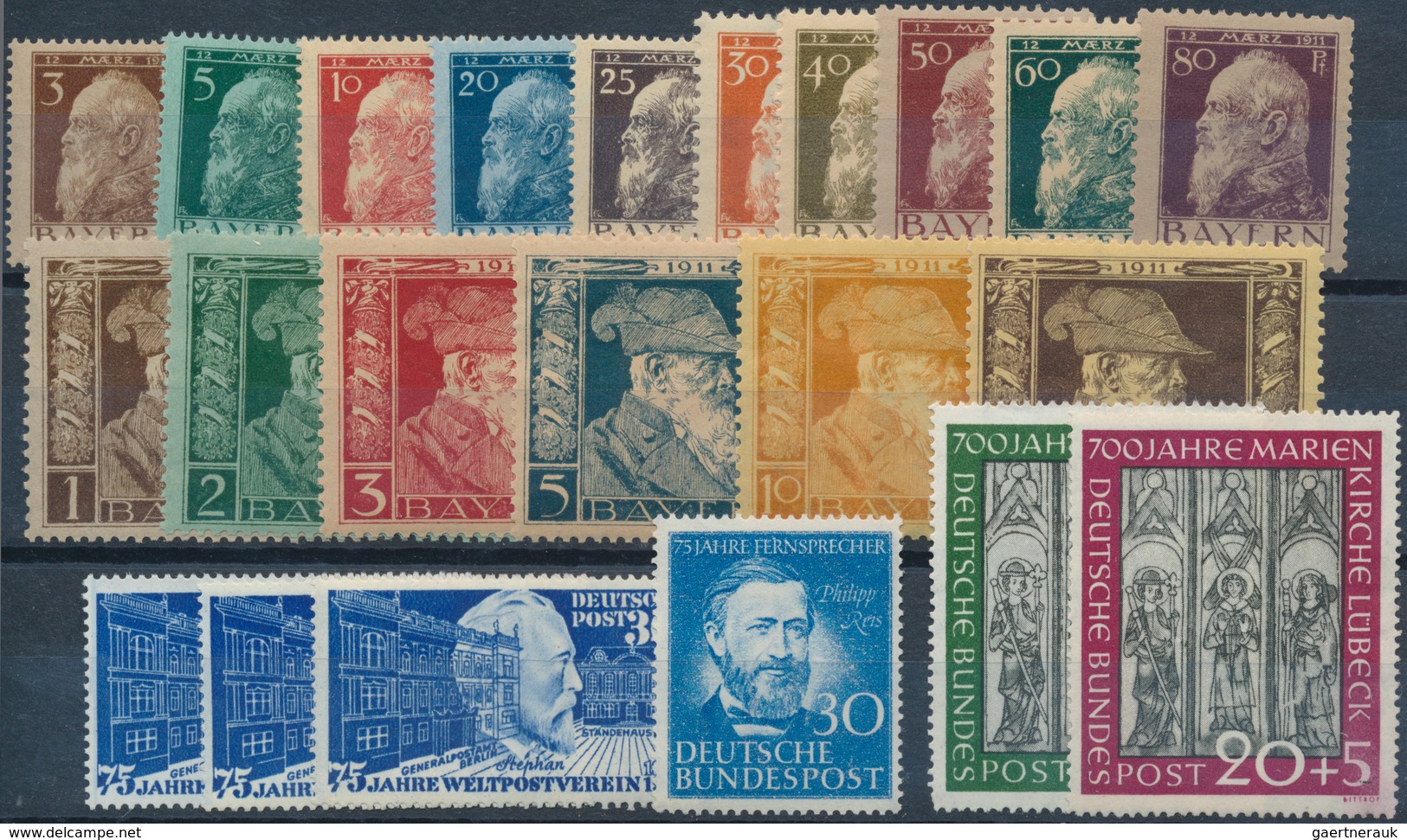 Deutschland: 1902/1952, Meist Postfrisches Steckkartenlot Mit Nur Mittleren Und Besseren Ausgaben, D - Sammlungen