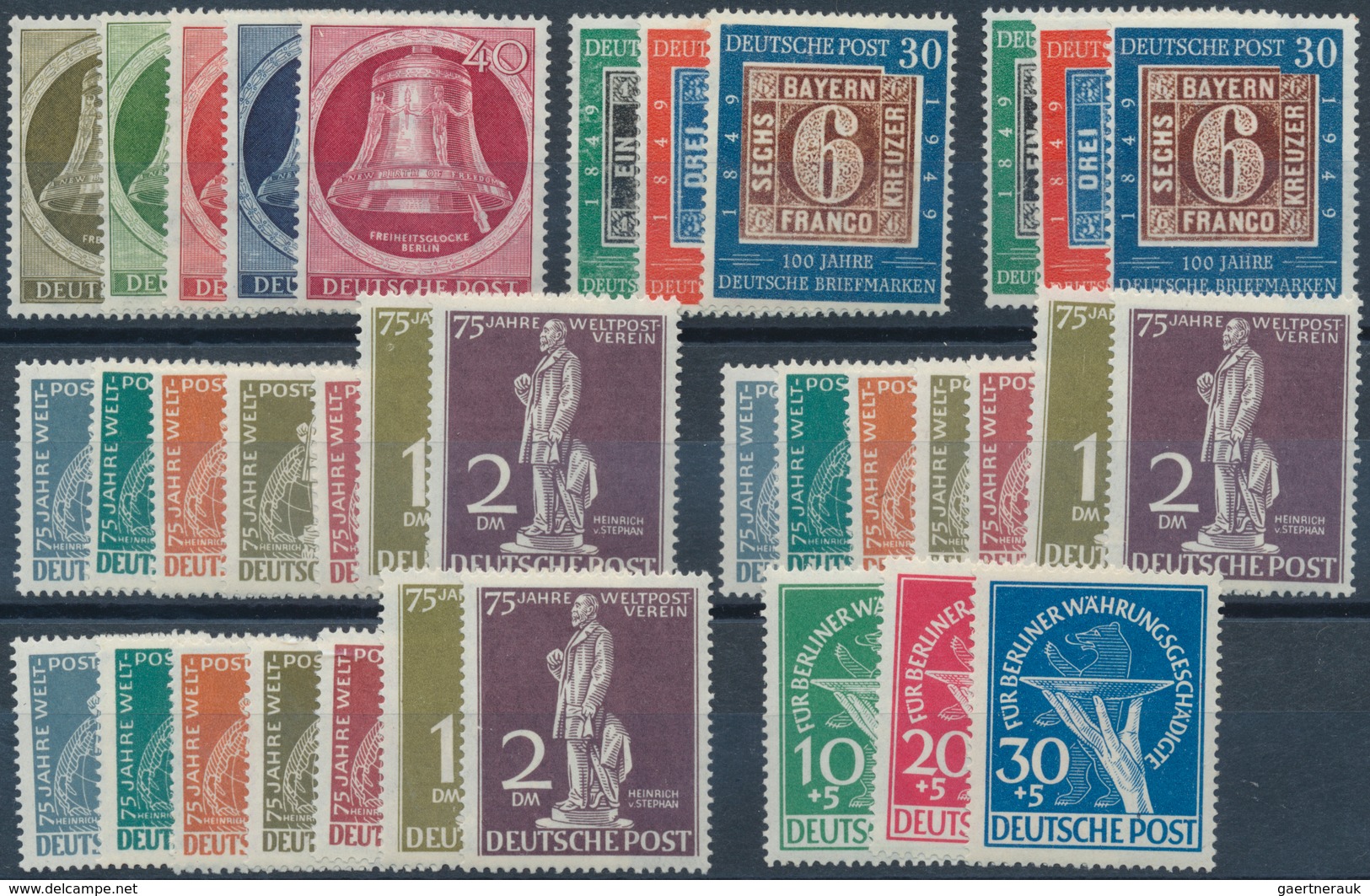 Deutschland: 1902/1952, Meist Postfrisches Steckkartenlot Mit Nur Mittleren Und Besseren Ausgaben, D - Sammlungen
